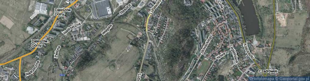 Zdjęcie satelitarne Modrzewiowa ul.